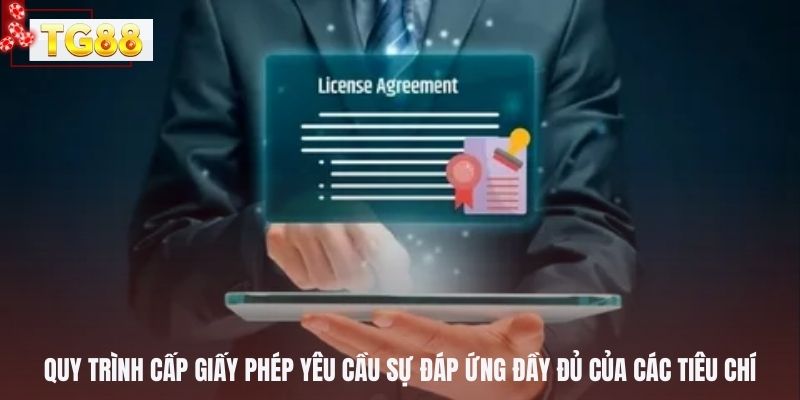 Quy trình cấp giấy phép yêu cầu sự đáp ứng đầy đủ của các tiêu chí